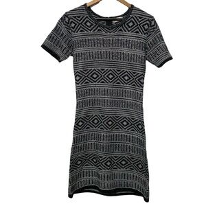 Altar'd State Black and White Geometric Mini Dress